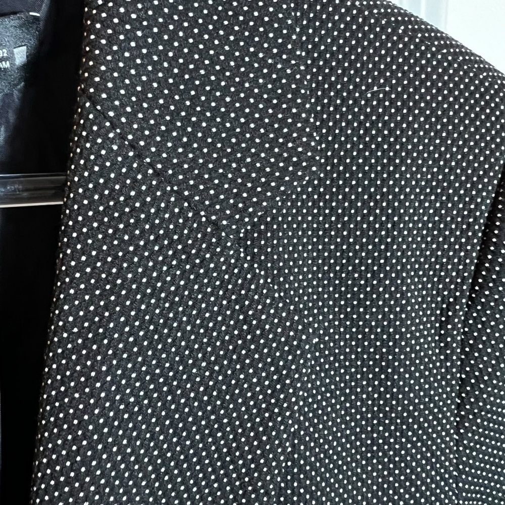 Zara Polka Dot Black Blazer, NWT, Size EU42/US10 - Picture 5 of 11